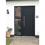 Porte d'entrée PVC noir mat