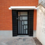 Porte en aluminium noir style Art déco - Profel