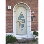 Porte PVC gris gravier, panneau Botticelli - Profel