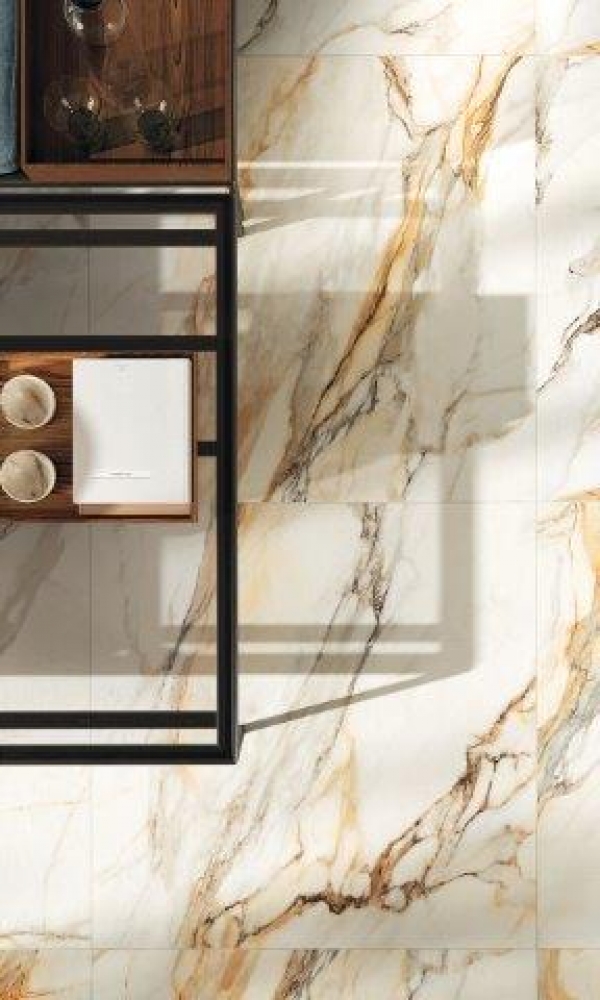Calacatta Gold Satin 3D Rectifié 90/90 x 09 mm
