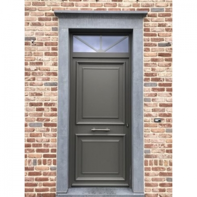 Porte d'entrée en PVC gris quartz - Profel