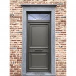 Porte d'entrée en PVC gris quartz - Profel
