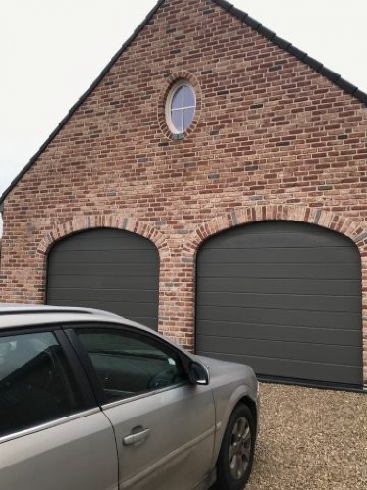 Panneau à 1 rainure horizontale gris quartz