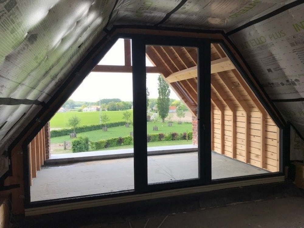 Porte sous versants, en aluminium noir - Profel