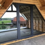 Porte sous versants, en aluminium noir - Profel