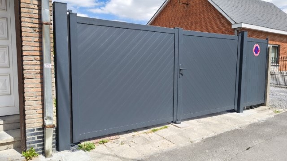Portail alu gris anthracite CANEBIERE