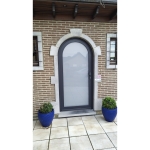 Porte en PVC gris-noir RAL 7021 - Profel