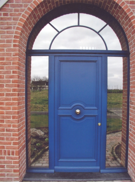 Porte d'entrée bois meranti modèle Spectra