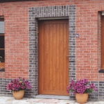 Porte d'entrée PVC imitation chêne doré - Profel