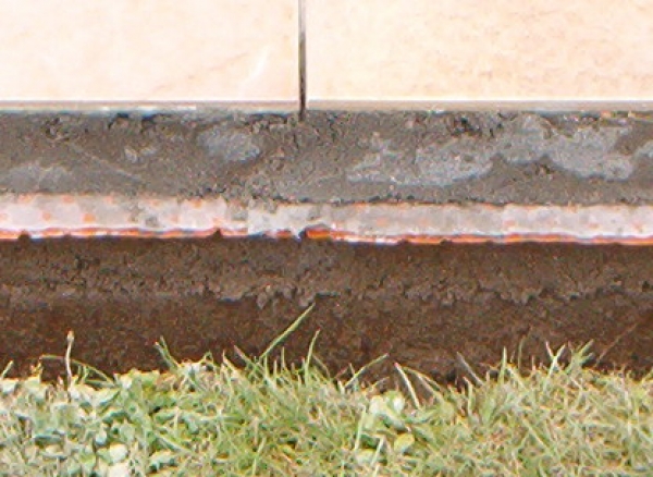 Terrasse avec drainage