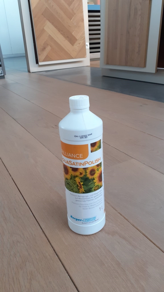 Entretien parquet huilé: Aqua satin polish 1L